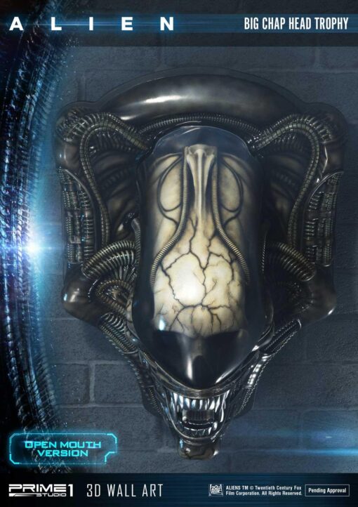 Alien Big Chap Head Trophy - 3D Wall Art Open Mouth Version By Prime1Studio - Image 7