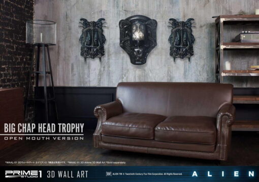 Alien Big Chap Head Trophy - 3D Wall Art Open Mouth Version By Prime1Studio - Image 12