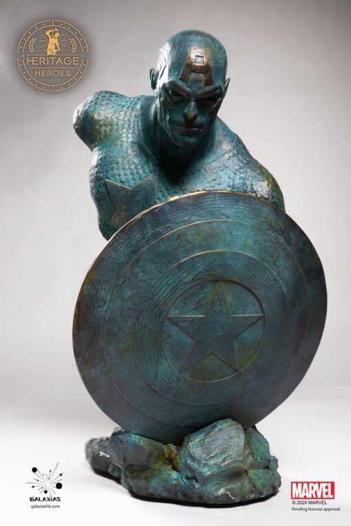 Captain America 1/1 scale bronze statue By Galaxias HK - Image 7