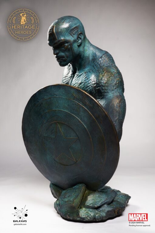 Captain America 1/1 scale bronze statue By Galaxias HK - Image 5