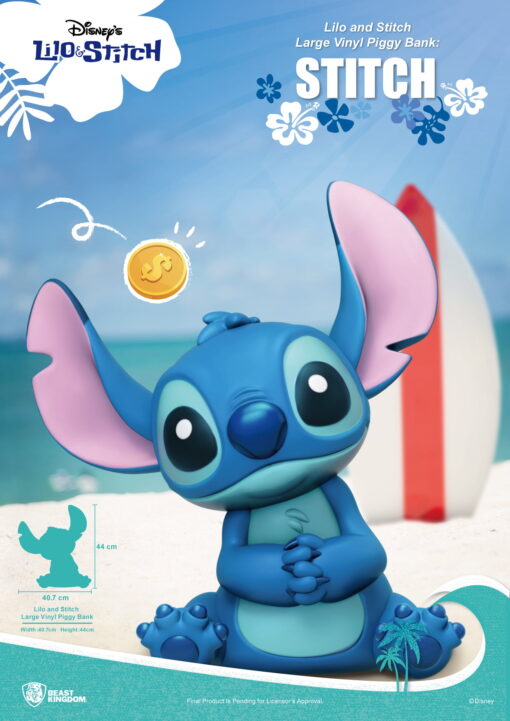Lilo and Stitch Large Vinyl Piggy Bank: Stitch - Beast Kingdom