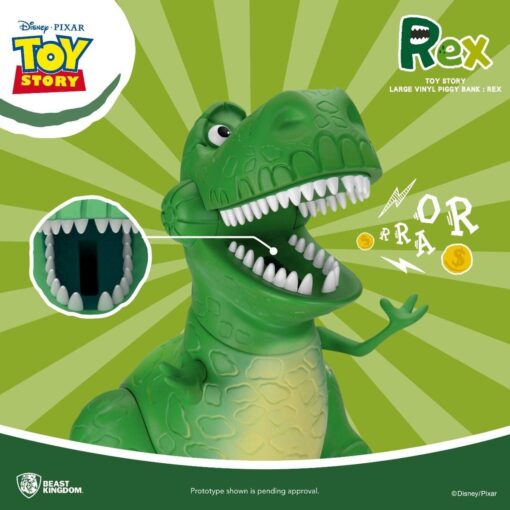 Toy Story Large Vinyl Piggy Bank: Rex - Beast Kingdom - Image 2