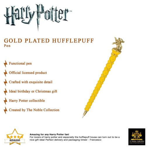 Hufflepuff Pen Gold Plated - Image 3