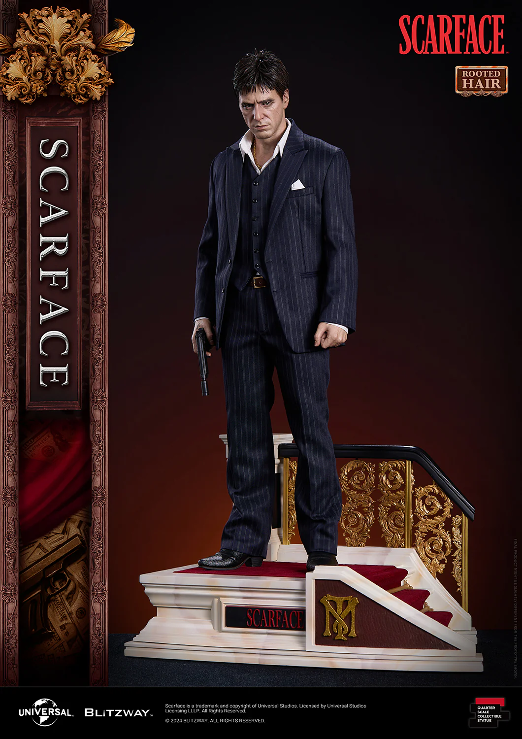 BLITZWAY 1/4 Scarface Rooted Hair Ver. - Image 8