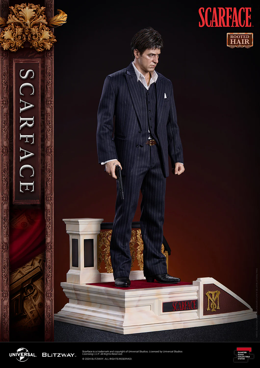 BLITZWAY 1/4 Scarface Rooted Hair Ver. - Image 4