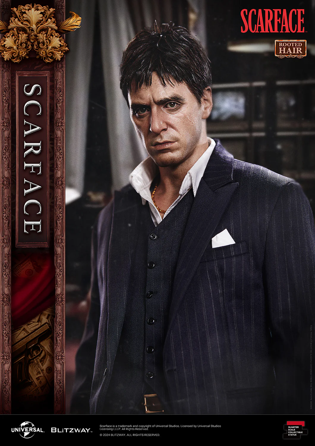 BLITZWAY 1/4 Scarface Rooted Hair Ver. - Image 13
