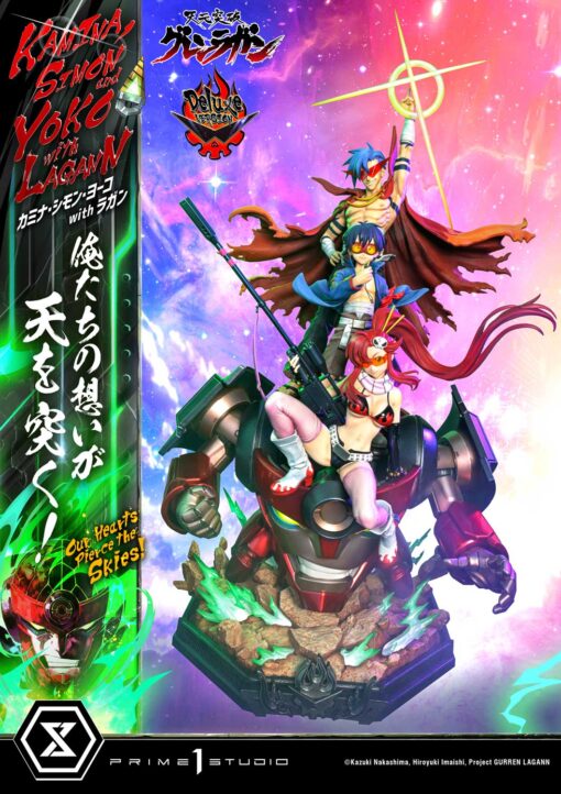 Tengen Toppa Gurren Lagann Kamina, Simon & Yoko with Lagann "Our Hearts Pierce the Skies!" DX Bonus Version By Prime 1 Studios - Image 5