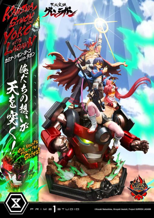 Tengen Toppa Gurren Lagann Kamina, Simon & Yoko with Lagann "Our Hearts Pierce the Skies!" DX Bonus Version By Prime 1 Studios - Image 6