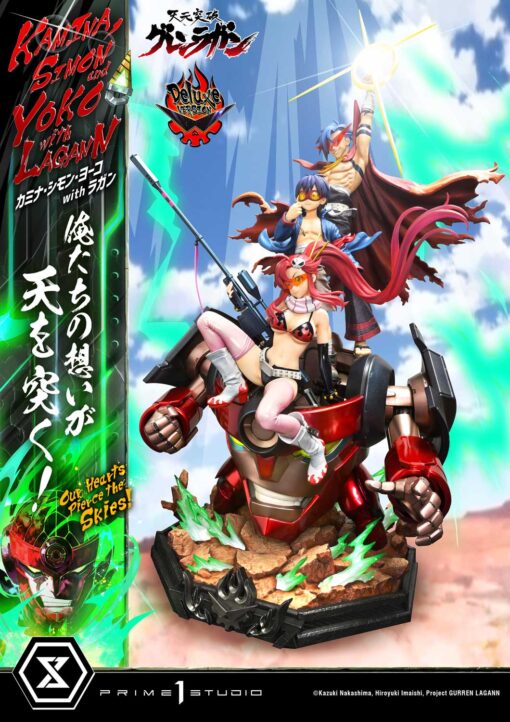 Tengen Toppa Gurren Lagann Kamina, Simon & Yoko with Lagann "Our Hearts Pierce the Skies!" DX Bonus Version By Prime 1 Studios - Image 18