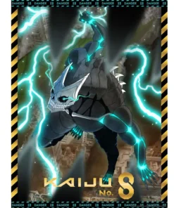 Alternative view of Kaiju N°8 Golden Poster. Official product by Cartoon Kingdom