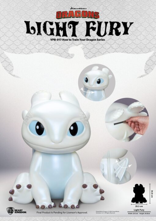 How to Train Your Dragon Series Vinyl Functional Figurines : Light Fury - Beast Kingdom - Image 3
