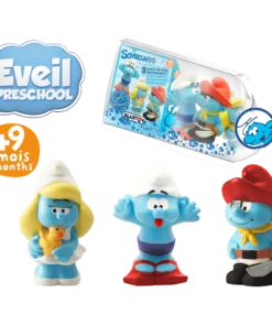 3 SMURFS BATH FIGURES - Plastoy