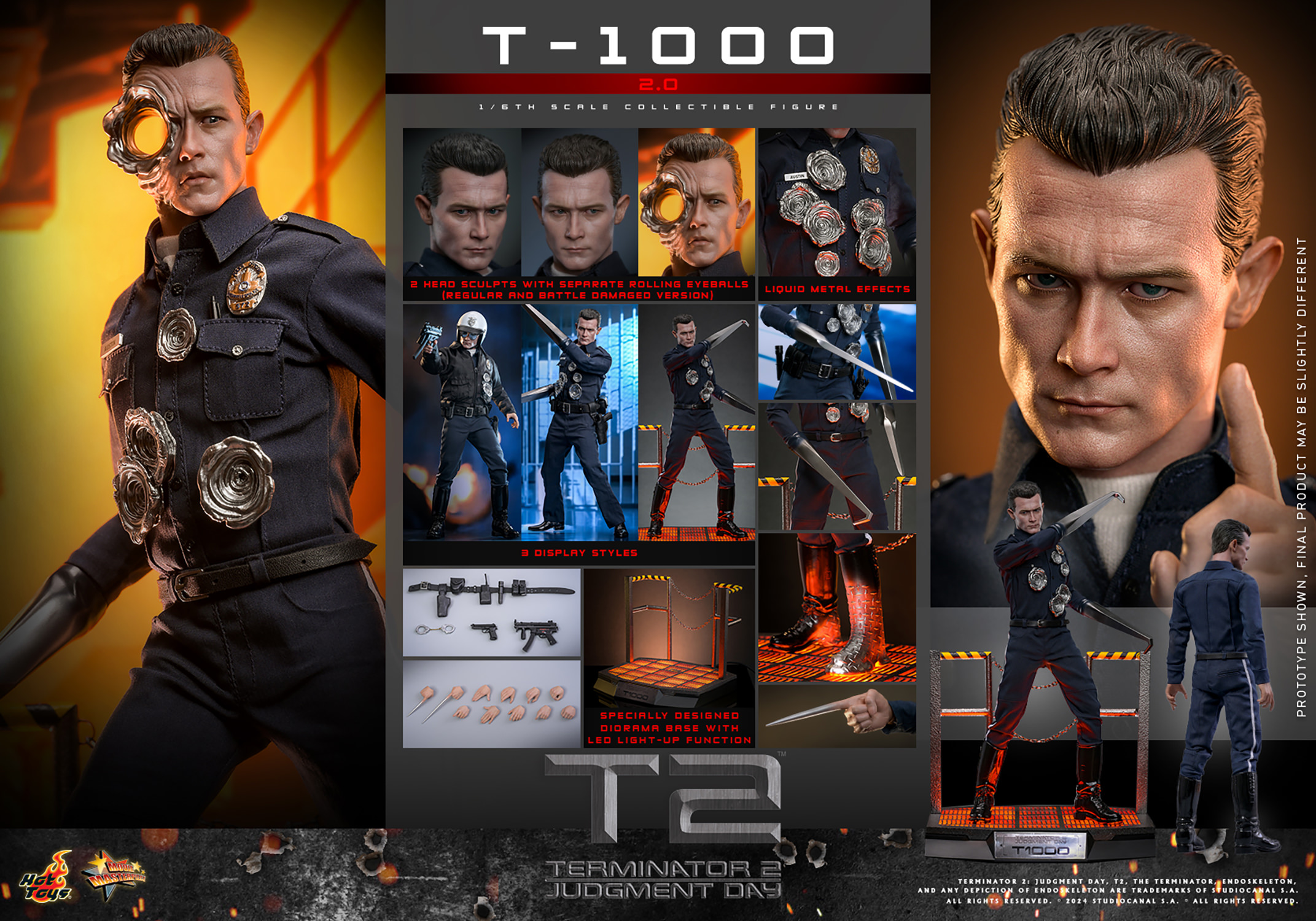 T-1000 (2.0) Sixth Scale Figure – Hot Toys - Figuristi Store