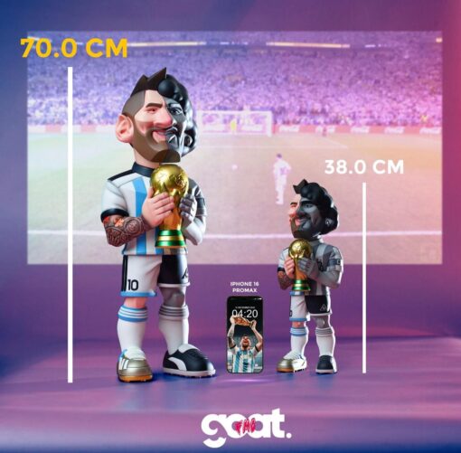 GOAT: Messi Vs Maradona Art Toy Statue 70cm by FMC - Funny Model Club - Image 3