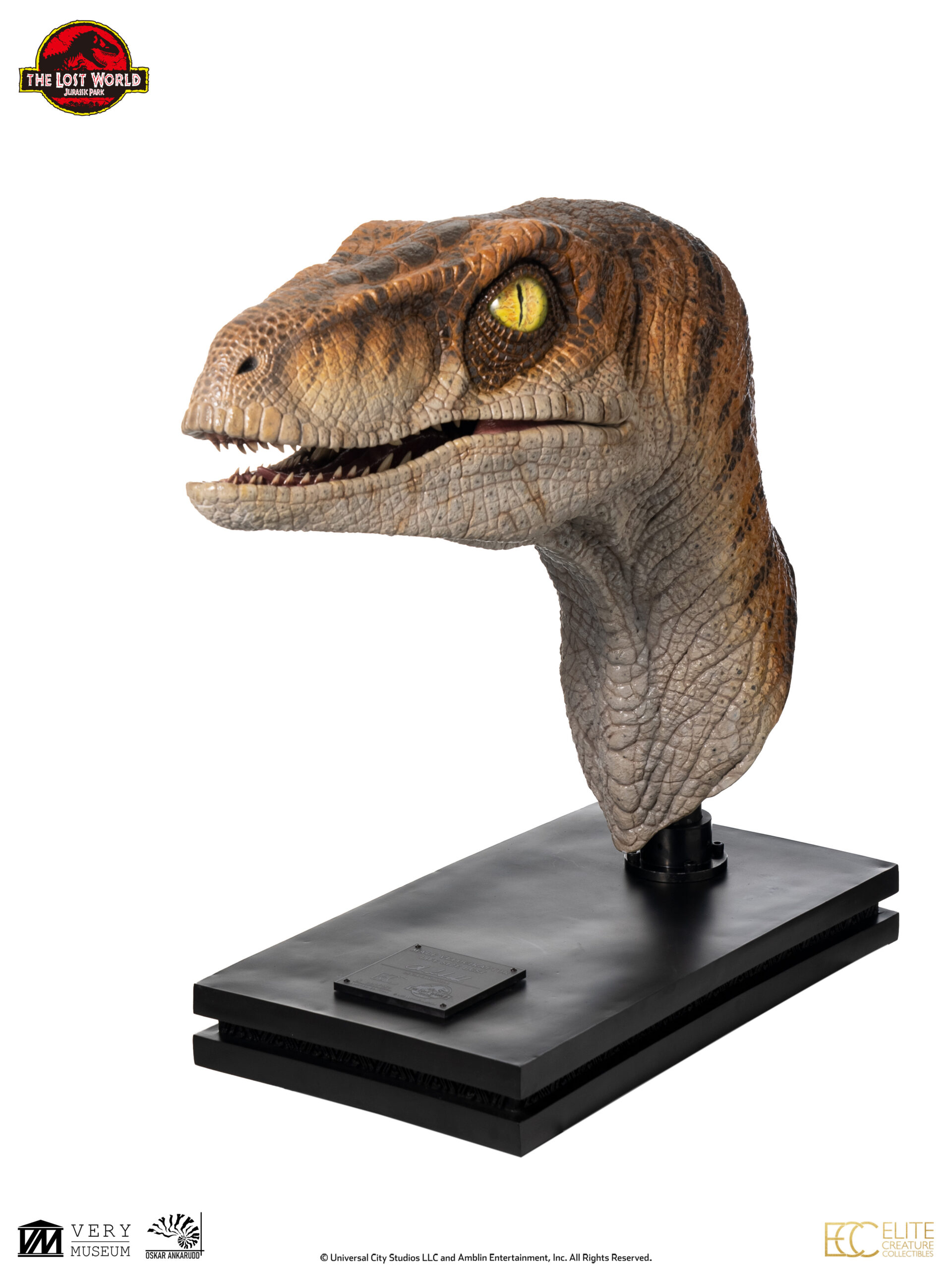 ELITE CREATURE COLLECTIBLE PRESENTS: The Lost World: Jurassic Park Male Velociraptor Life-Size Bust - Image 11