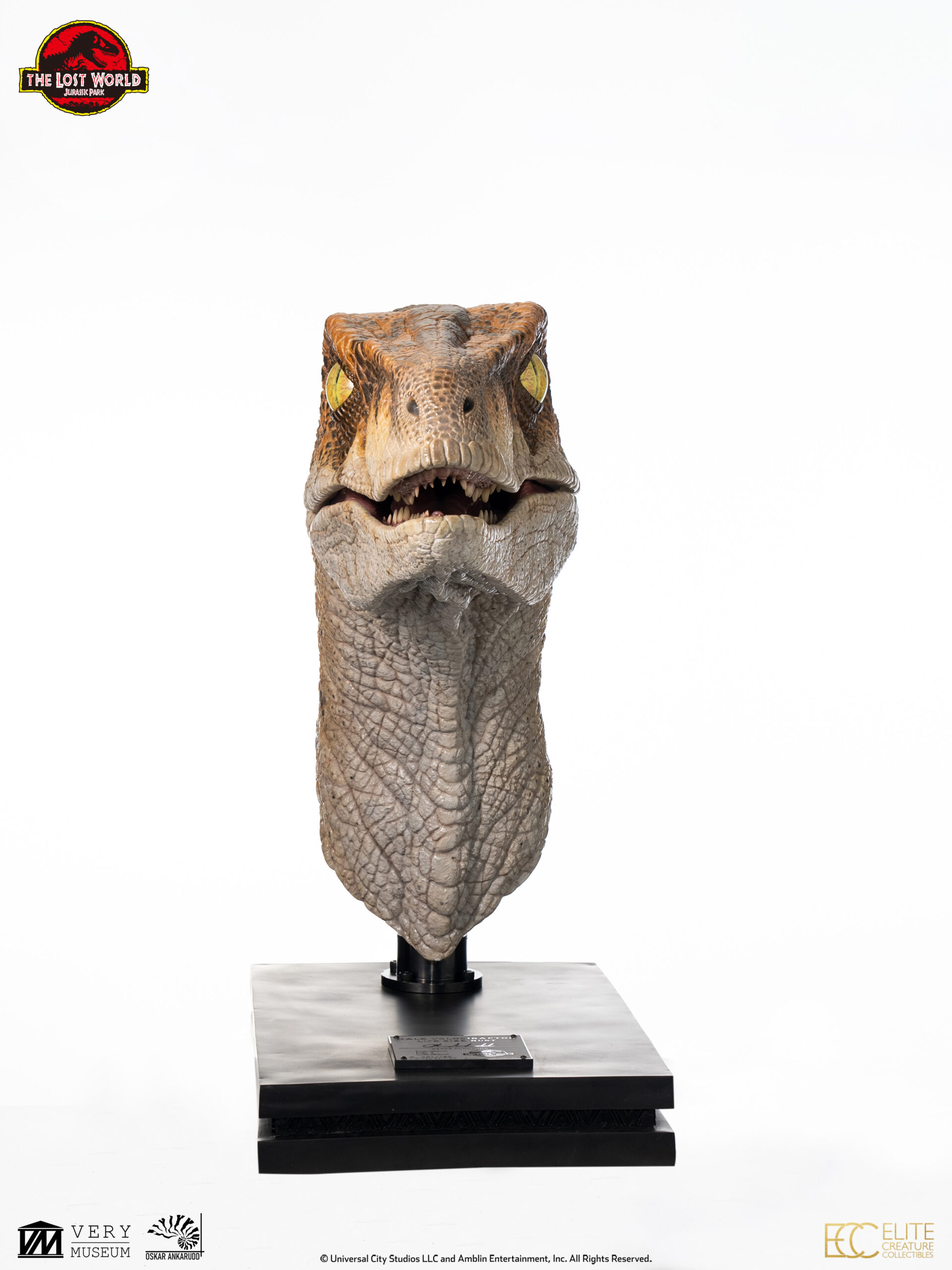 ELITE CREATURE COLLECTIBLE PRESENTS: The Lost World: Jurassic Park Male Velociraptor Life-Size Bust - Image 13