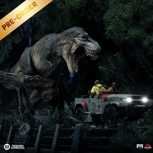 T-Rex Chase Statues Demi Art Scale 1/20 by Iron Studios - Image 14