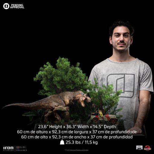 T-Rex Chase Statues Demi Art Scale 1/20 by Iron Studios - Image 2