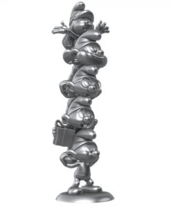 Plastoy Collectible Figure The Smurfs Column Silver