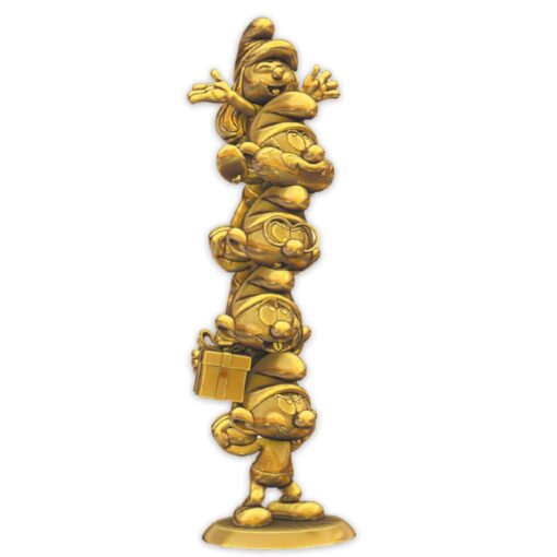 Plastoy Collectible Figure The Smurfs Column Gold