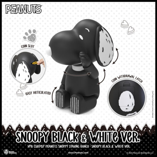 Beast Kingdom VPB-SSB04SP Peanuts Snoopy SYAKING-BANG!! : Snoopy Black & White Ver. - Image 2