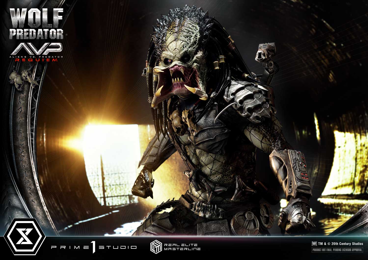 Real Elite Masterline Aliens vs. Predator : Requiem Wolf Predator Deluxe Bonus Version - Prime1Studio - Image 30