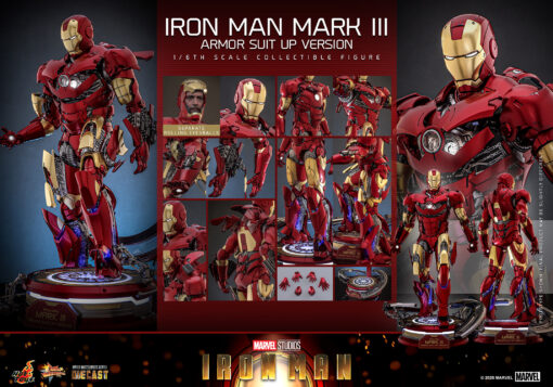 Iron Man Mark III (Armor Suit Up Version) Sixth Scale Figure - Hot Toys - Image 14