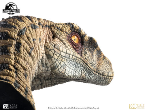 ELITE CREATURE COLLECTIBLES PRESENTS: Jurassic Park III: Female Velociraptor "White Queen" Bust - Image 4