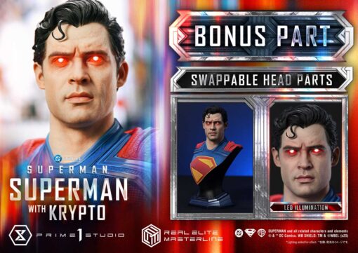 Real Elite Masterline Superman (2025 Film) Superman with Krypto Bonus Version - Prime1Studio - Image 22