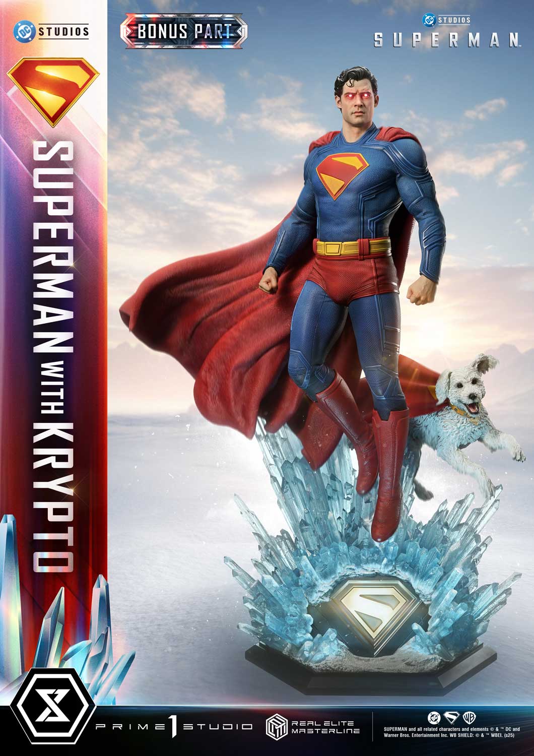 Real Elite Masterline Superman (2025 Film) Superman with Krypto Bonus Version - Prime1Studio