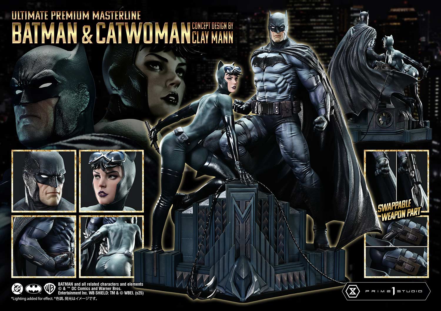 Ultimate Premium Masterline Batman (Comics) Batman & Catwoman (Concept Design by CLAY MANN) Bonus Version - Prime1Studio - Image 18