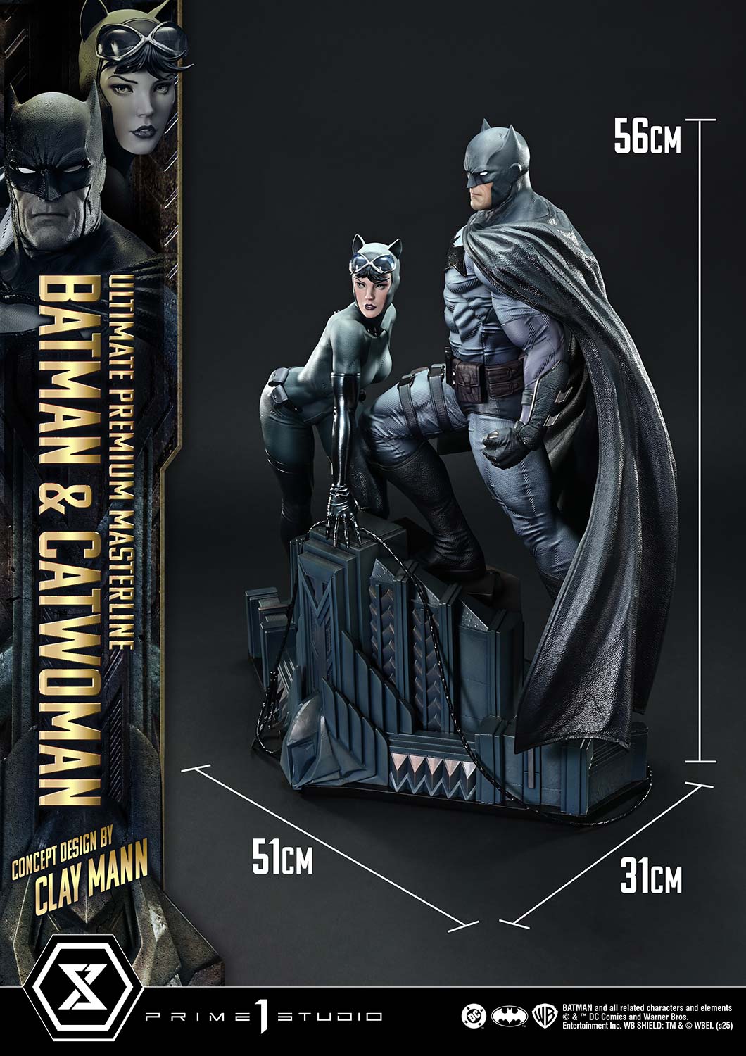 Ultimate Premium Masterline Batman (Comics) Batman & Catwoman (Concept Design by CLAY MANN) Bonus Version - Prime1Studio - Image 16