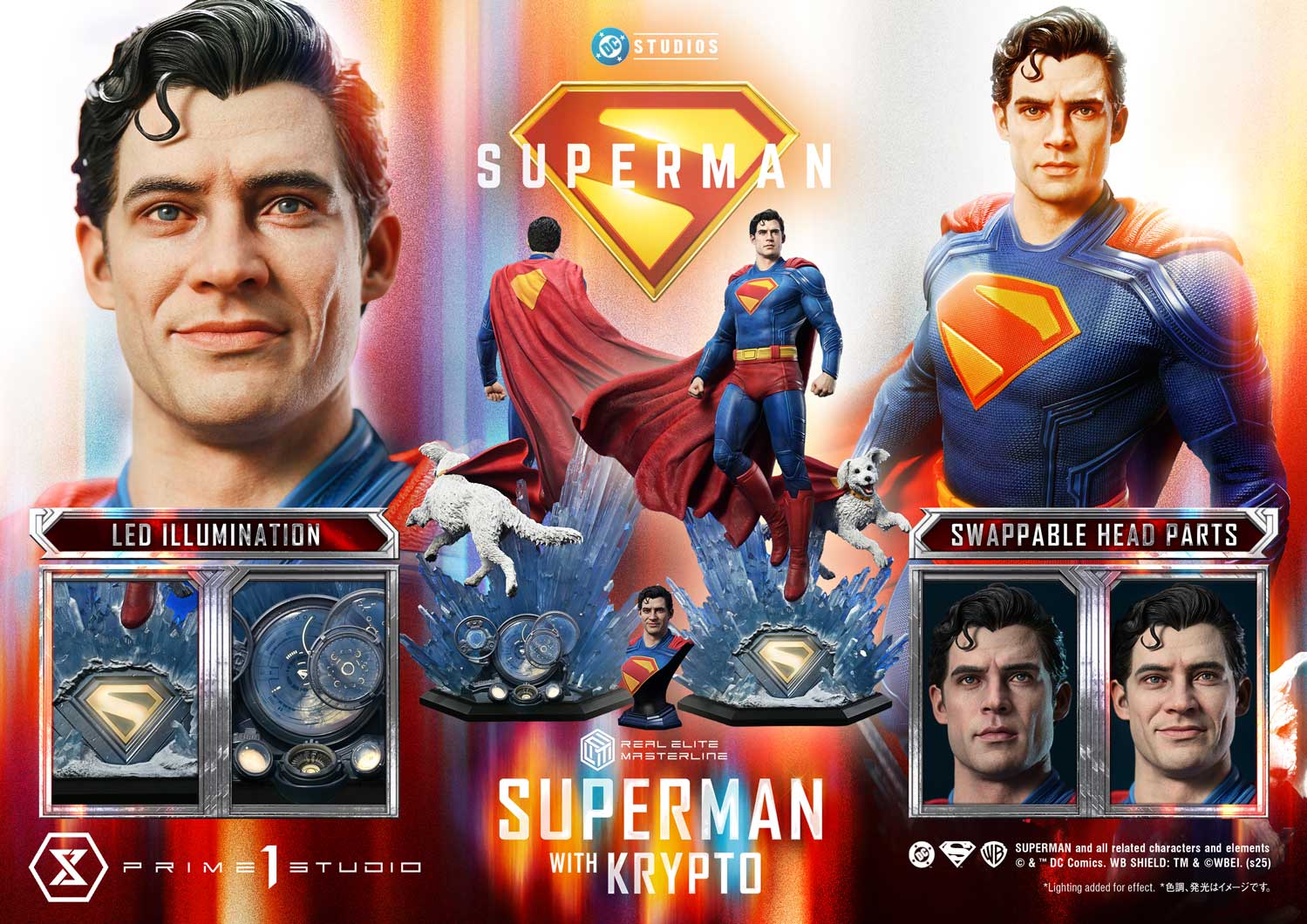 Real Elite Masterline Superman (2025 Film) Superman with Krypto Bonus Version - Prime1Studio - Image 12
