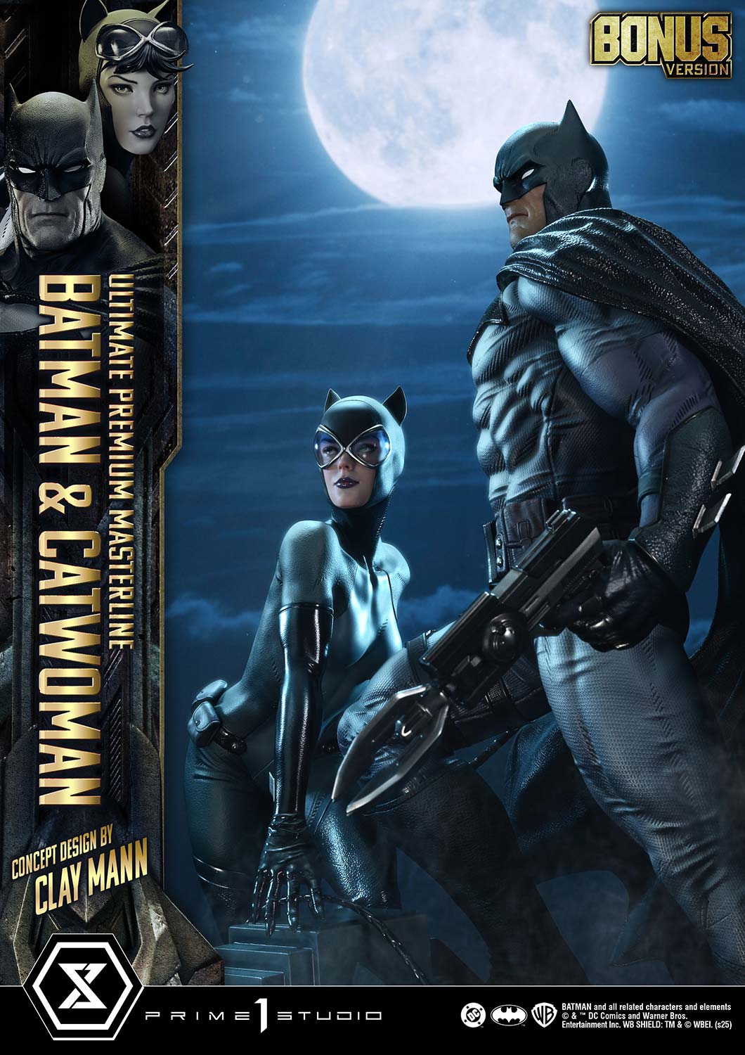 Ultimate Premium Masterline Batman (Comics) Batman & Catwoman (Concept Design by CLAY MANN) Bonus Version - Prime1Studio - Image 2