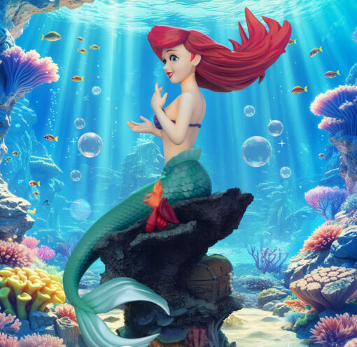  Ariel & Sebastian Statue - Master Craft - The Little Mermaid - Disney (Beast Kingdom) - Image 5