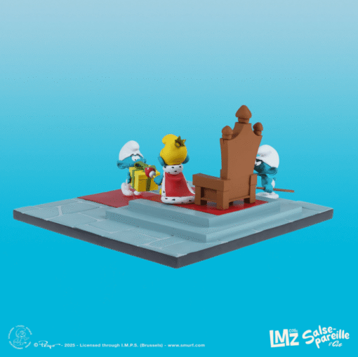 Smurfs collectible figurine, The Smurf King (Deluxe version) from the Sarsepareille & Cie 02 LMZ Collectibles 2025 collection - Image 7