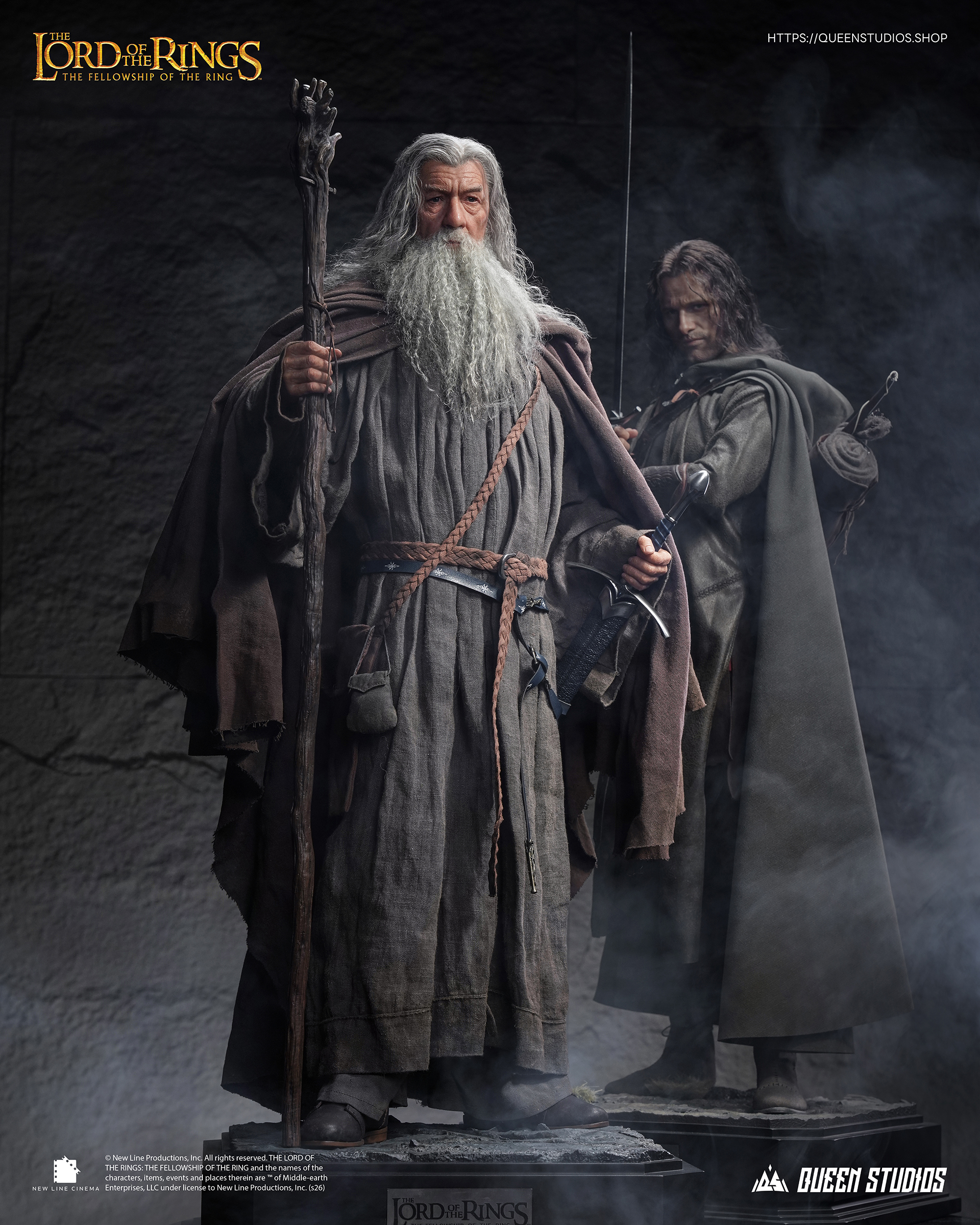 Queen Studios – The Lord of the Rings: The Fellowship of the Ring Gandalf 1/3 Scale Statue - Image 11