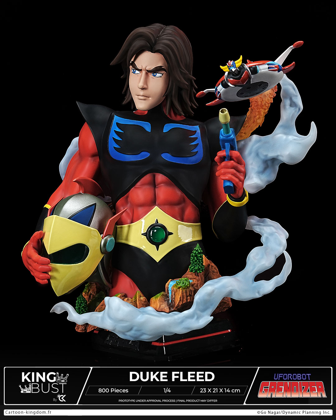 UFO ROBOT GRENDIZER: Duke Fleed, Actarus “King Bust” 1/4 Scale By Cartoon Kingdom - Image 4