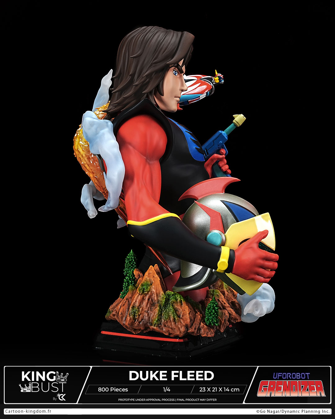 UFO ROBOT GRENDIZER: Duke Fleed, Actarus “King Bust” 1/4 Scale By Cartoon Kingdom - Image 5