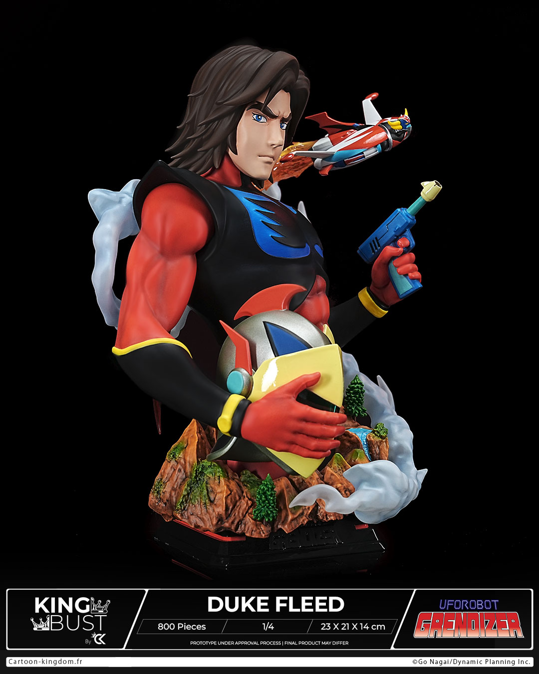UFO ROBOT GRENDIZER: Duke Fleed, Actarus “King Bust” 1/4 Scale By Cartoon Kingdom - Image 9