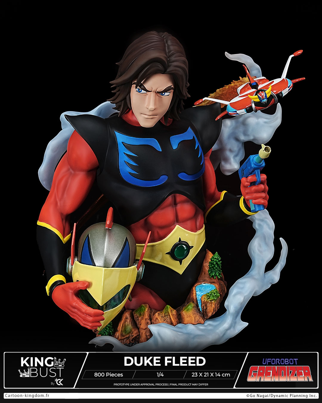 UFO ROBOT GRENDIZER: Duke Fleed, Actarus “King Bust” 1/4 Scale By Cartoon Kingdom - Image 10