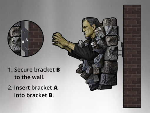 Frankenstein Half Scale Wall Sculpture - HCG Collectibles - Image 3
