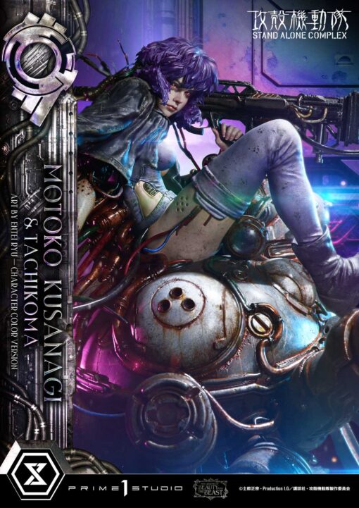 The Legend of Beauty and the Beast GHOST IN THE SHELL STAND ALONE COMPLEX Motoko Kusanagi & Tachikoma Art by Entei Ryu Character Color Version - Prime1Studio - Image 3