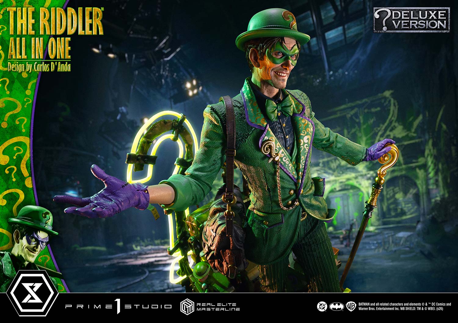 Real Elite Masterline Batman (Comics) The Riddle All In One (Design by Carlos DβAnda) Deluxe Version - Prime1Studio - Image 27