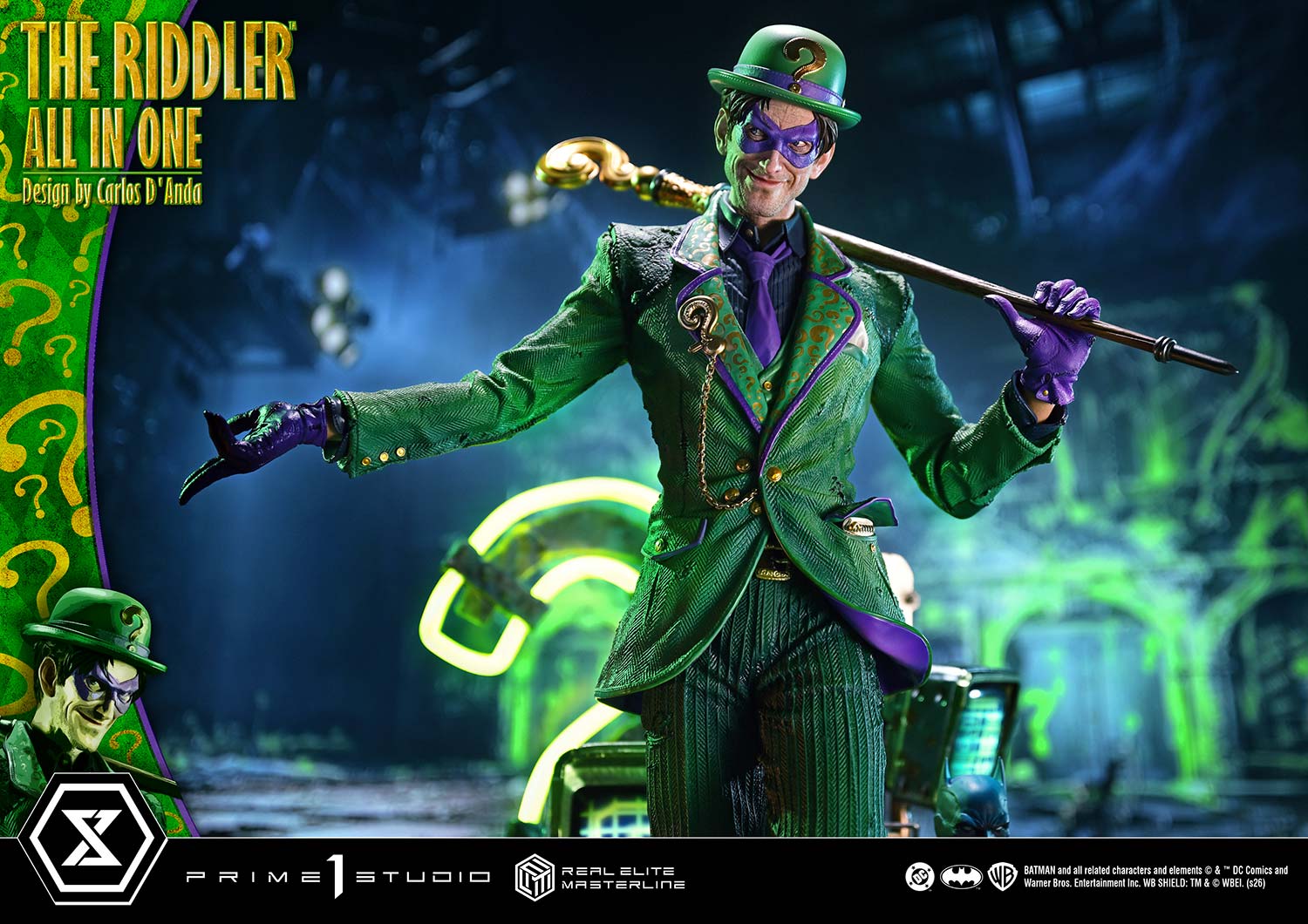 Real Elite Masterline Batman (Comics) The Riddle All In One (Design by Carlos DβAnda) Deluxe Version - Prime1Studio - Image 24
