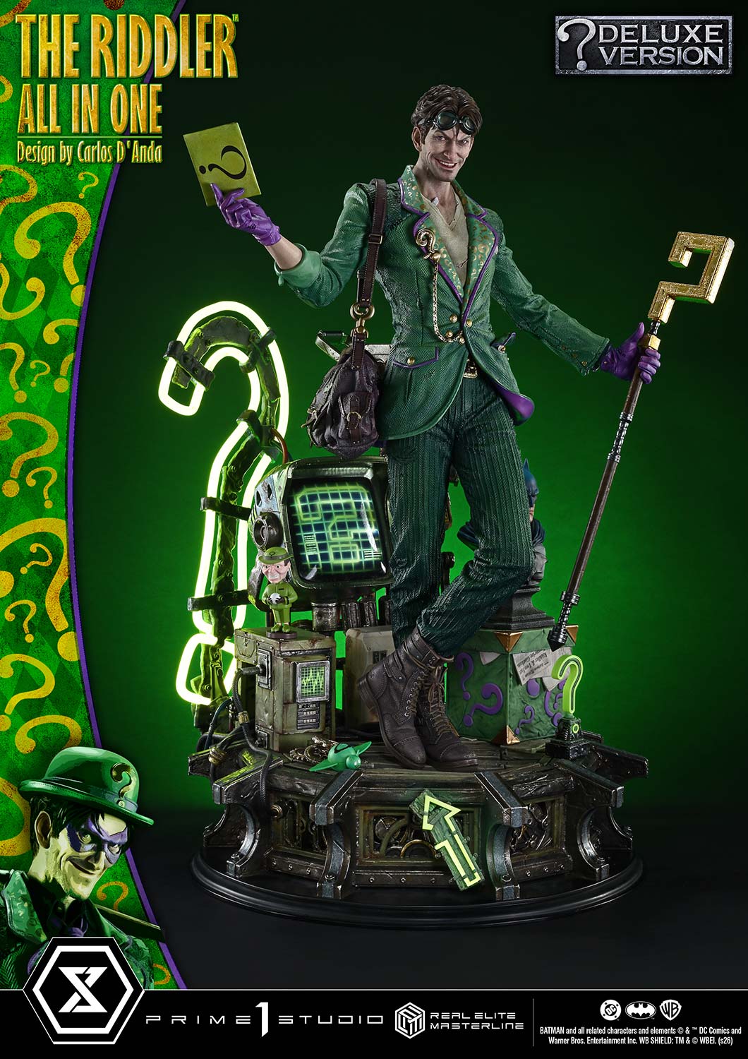 Real Elite Masterline Batman (Comics) The Riddle All In One (Design by Carlos DβAnda) Deluxe Version - Prime1Studio - Image 17