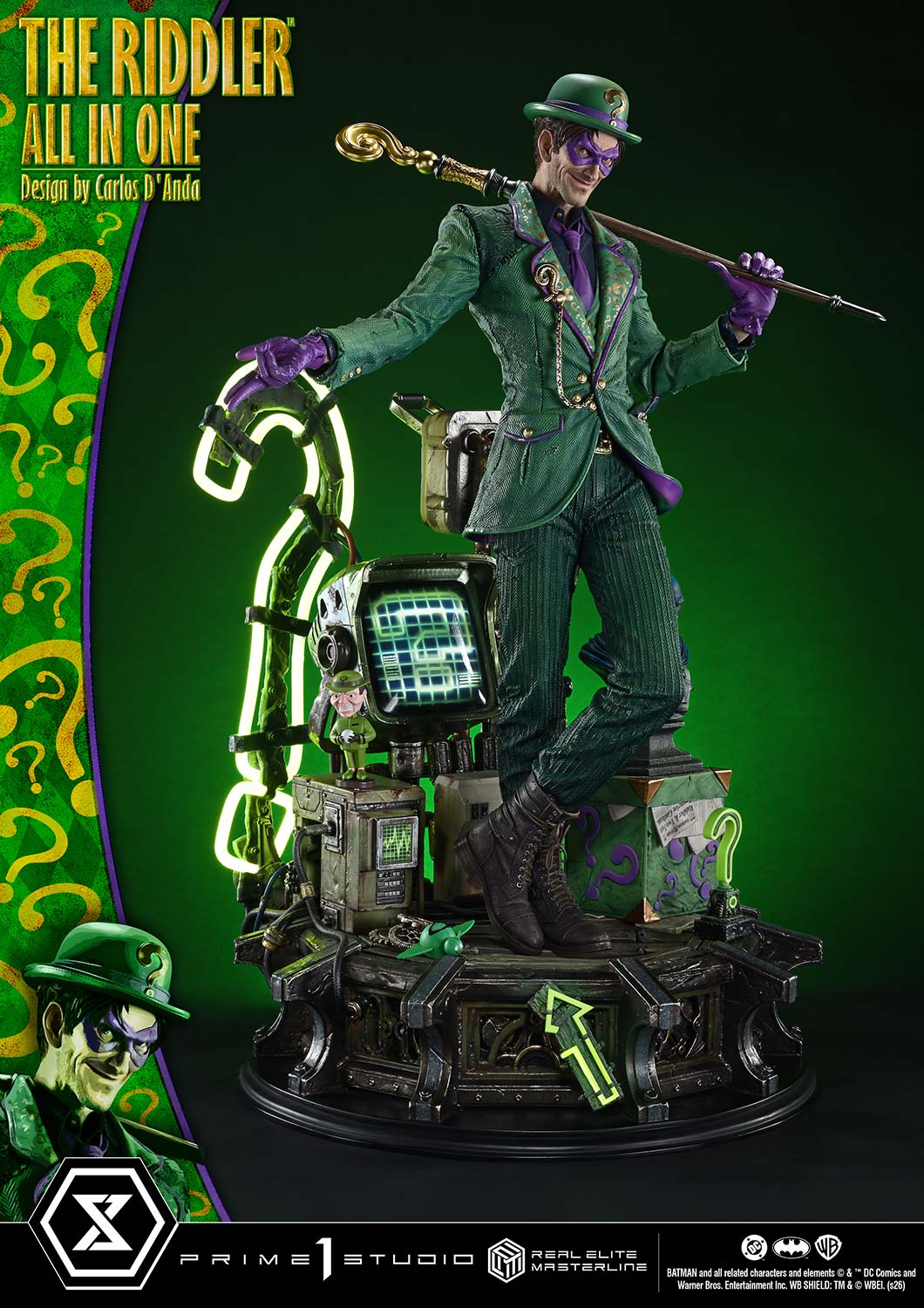 Real Elite Masterline Batman (Comics) The Riddle All In One (Design by Carlos DβAnda) Deluxe Version - Prime1Studio - Image 12