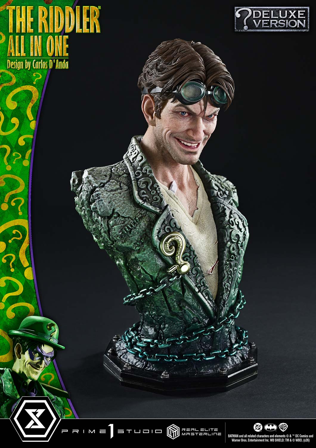 Real Elite Masterline Batman (Comics) The Riddle All In One (Design by Carlos DβAnda) Deluxe Version - Prime1Studio - Image 2