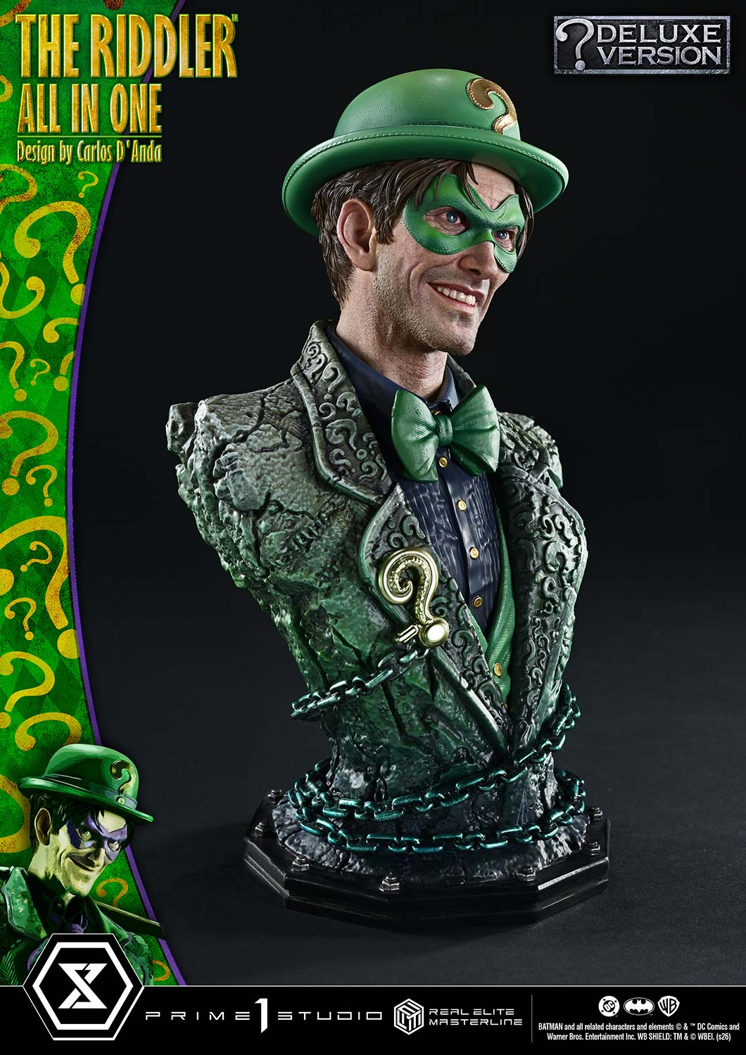 Real Elite Masterline Batman (Comics) The Riddle All In One (Design by Carlos DβAnda) Deluxe Version - Prime1Studio - Image 10
