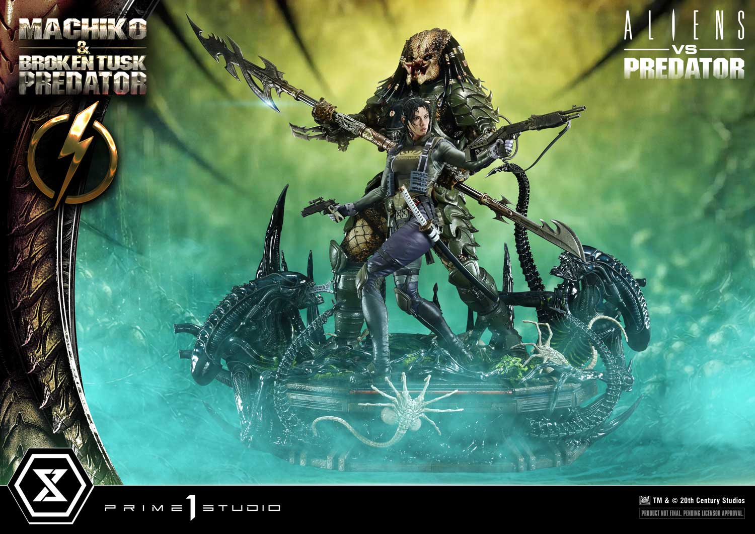Ultimate Premium Masterline Aliens vs Predator (Comic) Machiko & Broken Tusk Predator Deluxe Version - Prime1Studio - Image 31